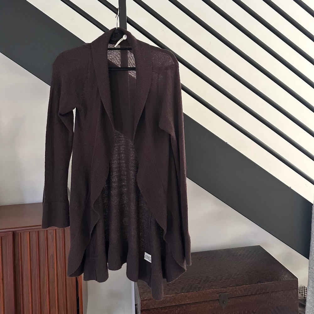 Margaret O'Leary Deep Plum Cardigan Size Small